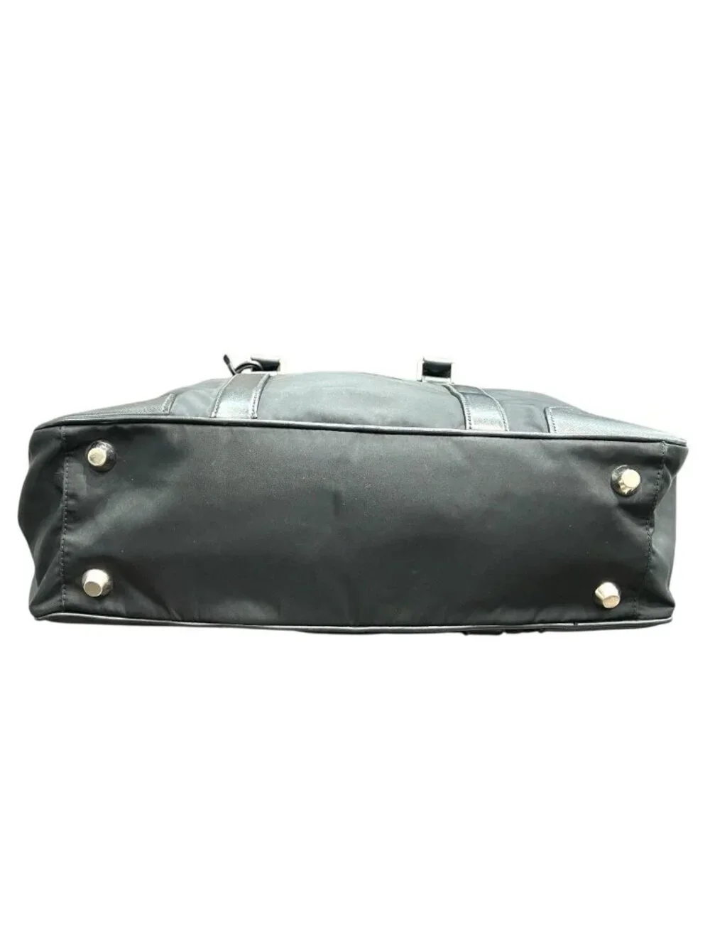 Prada Triangle Logo Briefcase Business Leather Nylon